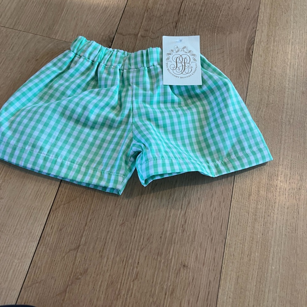 The Beaufort Bonnet Company Mint Gingham Shorts
